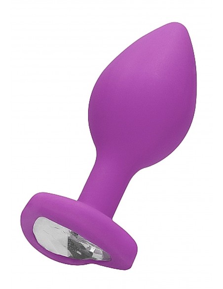 Diamond Heart Butt Plug - Regular - Purple - Korki analne silikonowe - 1