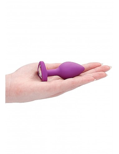 Diamond Heart Butt Plug - Regular - Purple - Korki analne silikonowe - 8