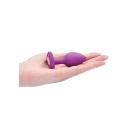 Diamond Heart Butt Plug - Regular - Purple - 8
