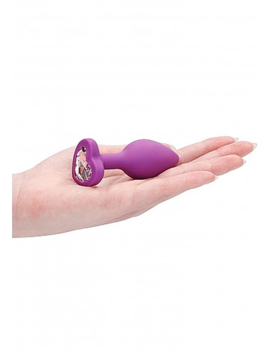 Diamond Heart Butt Plug - Regular - Purple - Korki analne silikonowe - 9