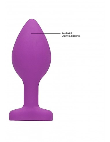 Diamond Heart Butt Plug - Regular - Purple - Korki analne silikonowe - 11