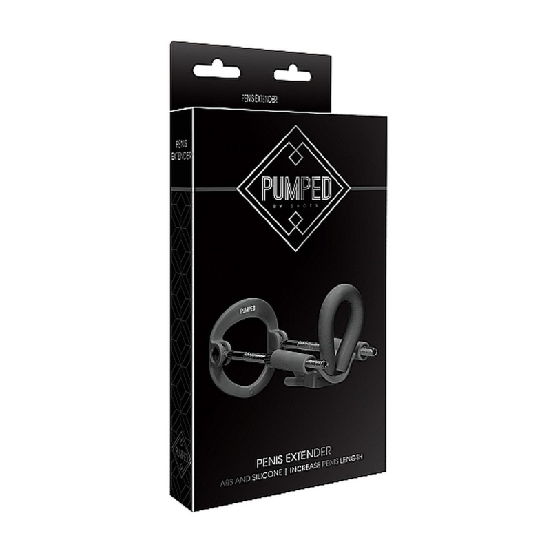 Penis Extender Pumped Black - stalowe sprężyny, regulacja trakcji, średnica wewnętrzna 3,5 cm - 2