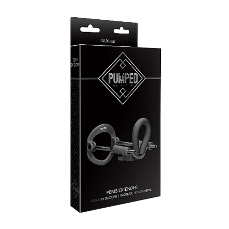 Penis Extender Pumped Black - stalowe sprężyny, regulacja trakcji, średnica wewnętrzna 3,5 cm - 2