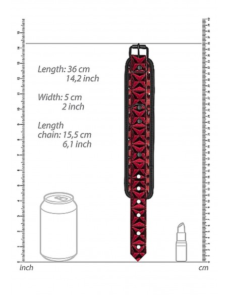 Luxury Hand Cuffs - Burgundy - Kajdanki erotyczne - 4