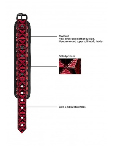 Luxury Hand Cuffs - Burgundy - Kajdanki erotyczne - 9