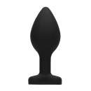 Diamond Heart Butt Plug - Large - Black - 4