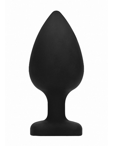 Diamond Heart Butt Plug - Extra Large - Black - Korki analne silikonowe - 4