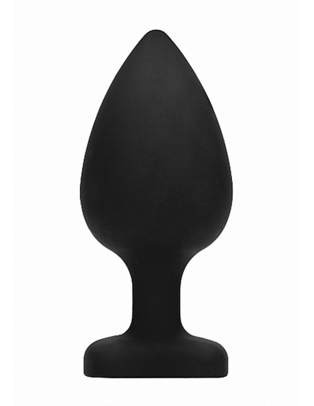 Diamond Heart Butt Plug - Extra Large - Black - Korki analne silikonowe - 4