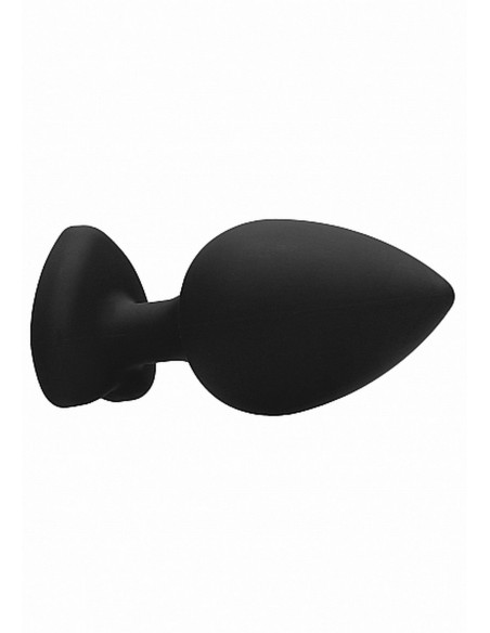 Diamond Heart Butt Plug - Extra Large - Black - Korki analne silikonowe - 7