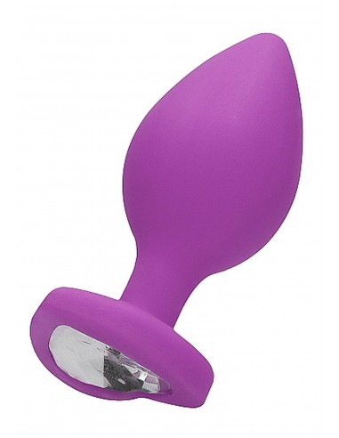 Diamond Heart Butt Plug - Extra Large - Purple - Korki analne silikonowe - 1