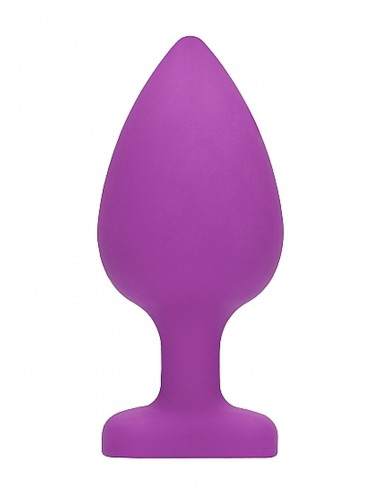 Diamond Heart Butt Plug - Extra Large - Purple - Korki analne silikonowe - 4