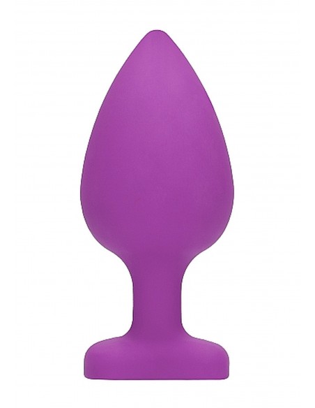 Diamond Heart Butt Plug - Extra Large - Purple - Korki analne silikonowe - 4