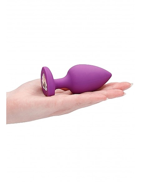 Diamond Heart Butt Plug - Extra Large - Purple - Korki analne silikonowe - 8