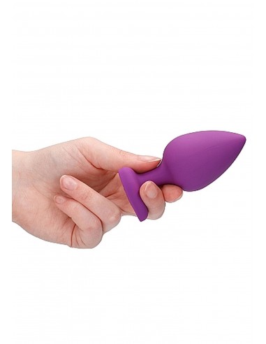 Diamond Heart Butt Plug - Extra Large - Purple - Korki analne silikonowe - 10