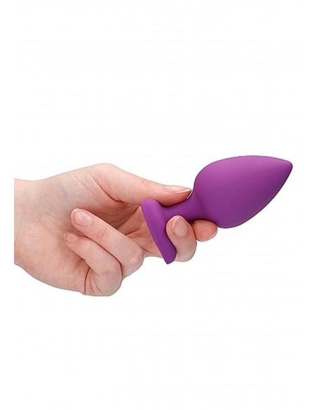 Diamond Heart Butt Plug - Extra Large - Purple - Korki analne silikonowe - 10