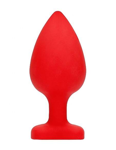 Diamond Heart Butt Plug - Extra Large - Red - Korki analne silikonowe - 4