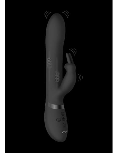 Amoris - Stimulating Beads Rabbit - Black - Wibratory Króliczki - 2