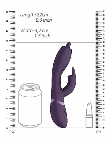 Wibrator Nilo - Pinpoint Rotating G-Spot Rabbit - Purple - Wibratory Króliczki - 6
