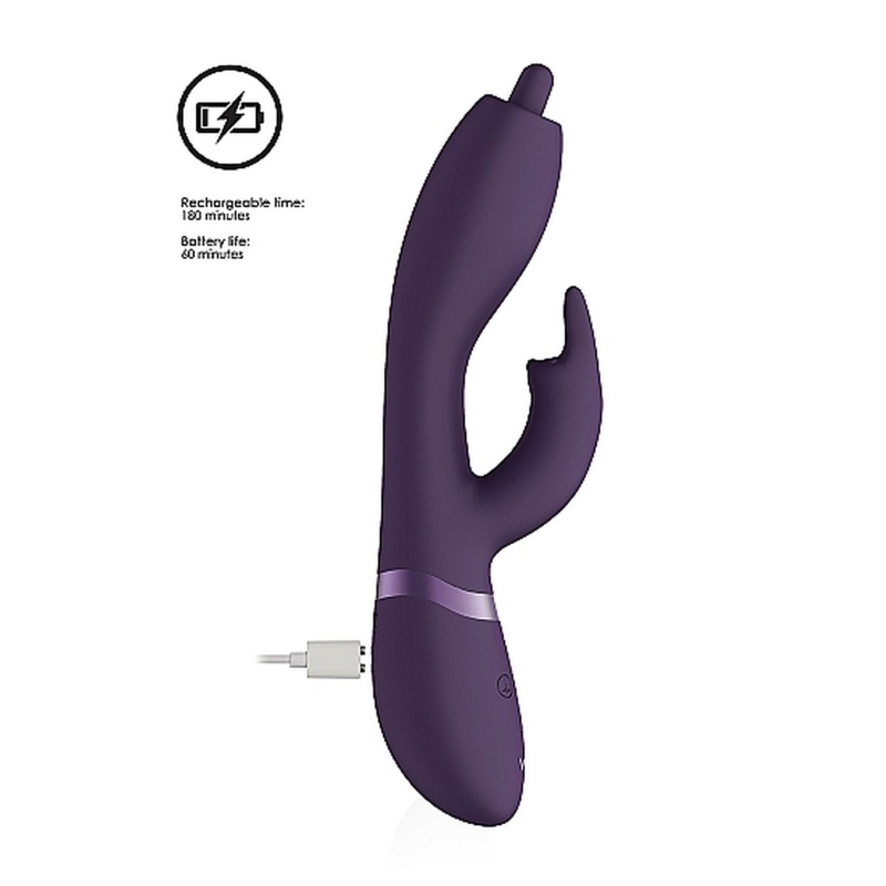 Wibrator Nilo - Pinpoint Rotating G-Spot Rabbit - Fioletowy - 11