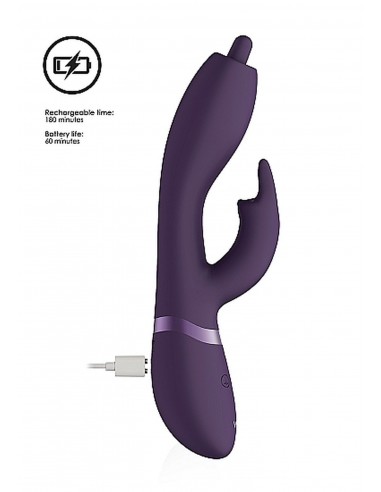 Wibrator Nilo - Pinpoint Rotating G-Spot Rabbit - Purple - Wibratory Króliczki - 11