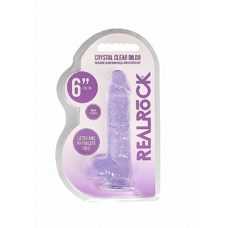 15 cm Dildo Realistyczne Żelowe - Purple - 2