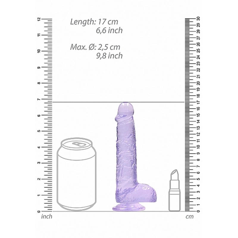 15 cm Dildo Realistyczne Żelowe - Purple - 3