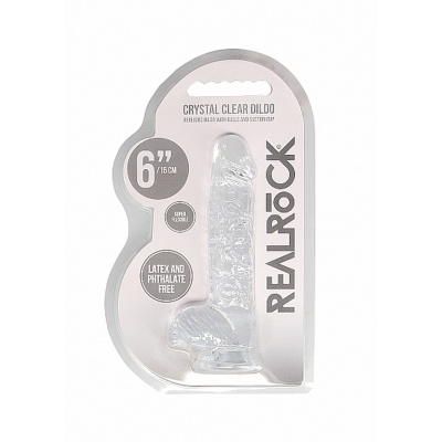 15 cm Dildo Realistyczne Żelowe - Transparent - 1 2