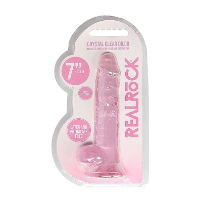 18 cm Dildo Realistyczne Żelowe - Pink - 1 2