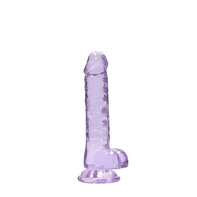 18 cm Dildo Realistyczne Żelowe - Purple - 1