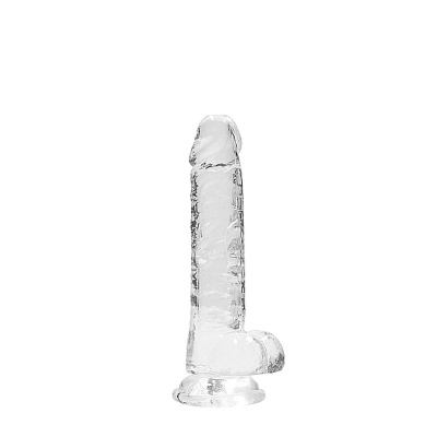 18 cm Dildo Realistyczne Żelowe - Transparent - 1