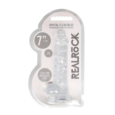 18 cm Dildo Realistyczne Żelowe - Transparent - 1 2