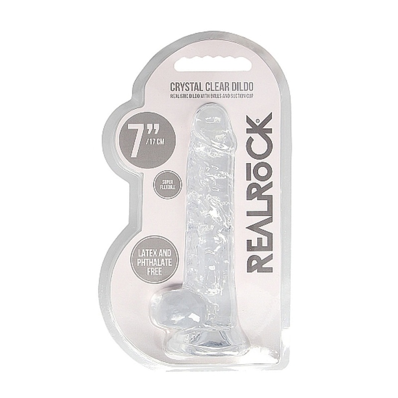 18 cm Dildo Realistyczne Żelowe - Transparent - 2