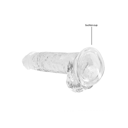 18 cm Dildo Realistyczne Żelowe - Transparent - 5