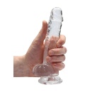 18 cm Dildo Realistyczne Żelowe - Transparent - 7