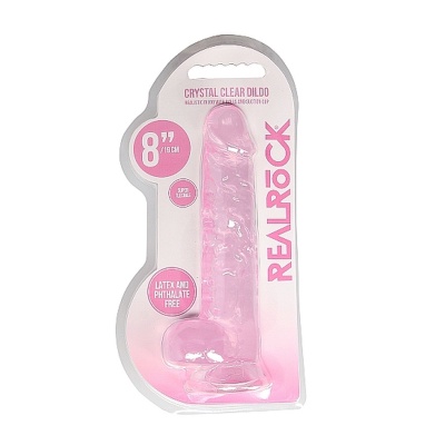 20 cm Dildo Realistyczne Żelowe - Pink - 1 2