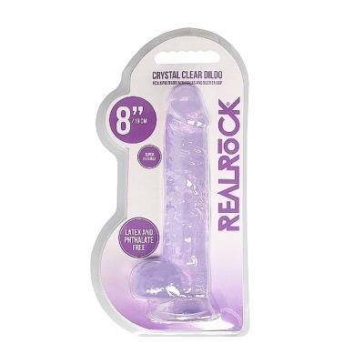 20 cm Dildo Realistyczne Żelowe - Purple - 1 2