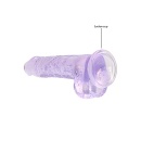 20 cm Dildo Realistyczne Żelowe - Purple - 5