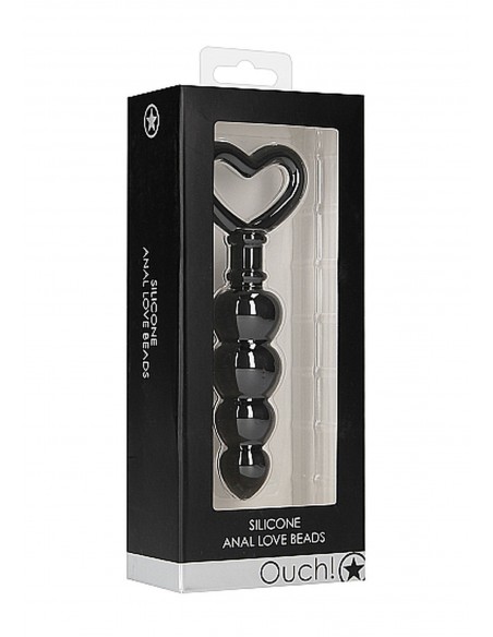 Anal Love Beads - Black - Kulki analne, koraliki analne - 2
