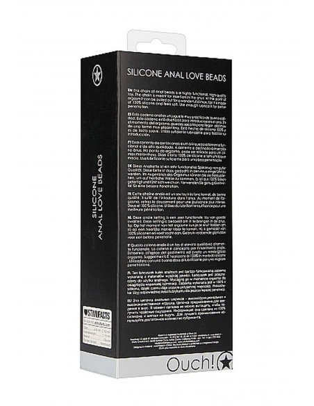 Anal Love Beads - Black - Kulki analne, koraliki analne - 3