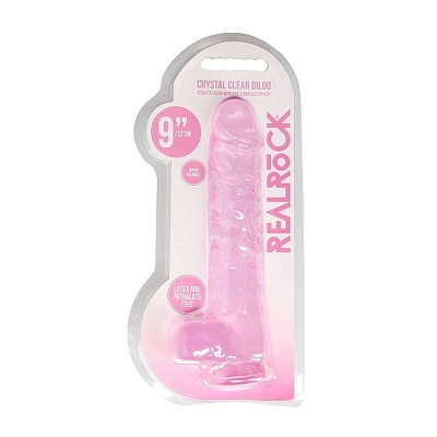 23 cm Dildo Realistyczne Żelowe - Pink - 1 2