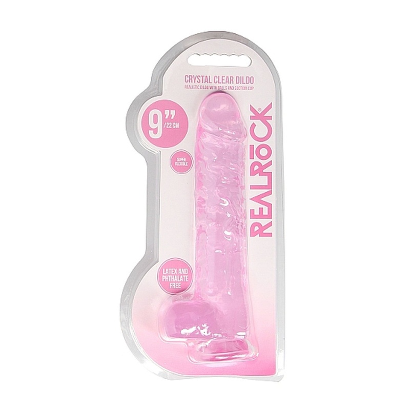 23 cm Dildo Realistyczne Żelowe - Pink - 2
