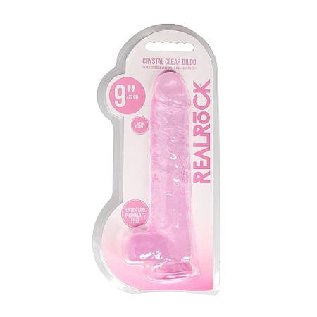 23 cm Dildo Realistyczne Żelowe - Pink - 2
