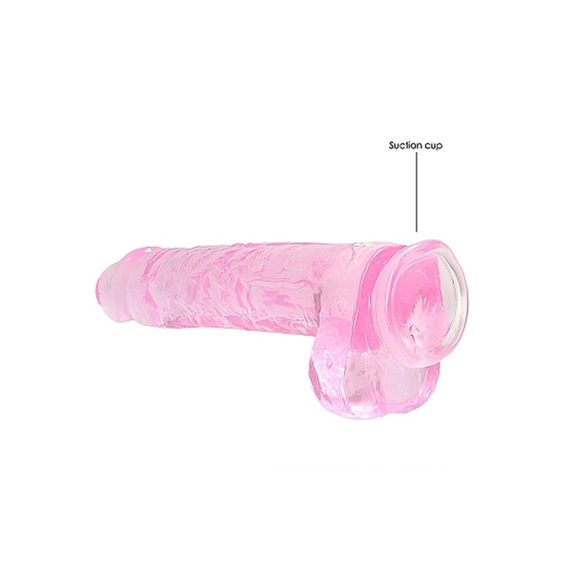 23 cm Dildo Realistyczne Żelowe - Pink - 5