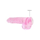 23 cm Dildo Realistyczne Żelowe - Pink - 5