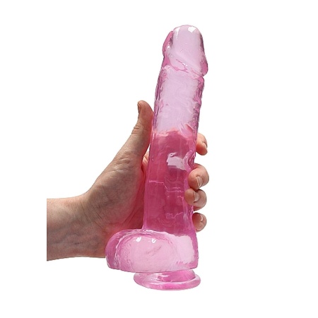 23 cm Dildo Realistyczne Żelowe - Pink - 7