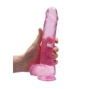 23 cm Dildo Realistyczne Żelowe - Pink - 7