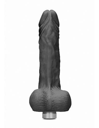 10" / 25 cm Realistic Vibrating Dildo With Balls - Black - Wibratory Realistyczne - 4