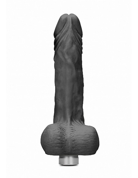 10" / 25 cm Realistic Vibrating Dildo With Balls - Black - Wibratory Realistyczne - 4