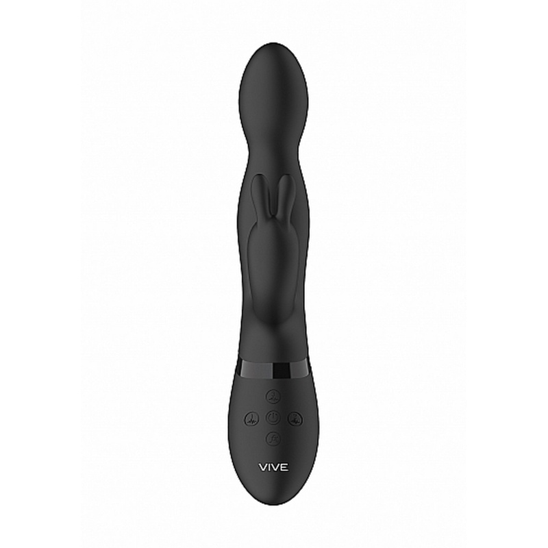 Wibrator króliczek Niva 360degrees Rabbit Black - rotacyjny 360° ze stymulacją punktu G i łechtaczki, 21,5 cm - 8