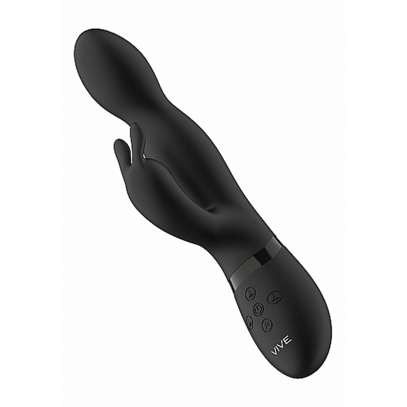 Wibrator króliczek Niva 360degrees Rabbit Black - rotacyjny 360° ze stymulacją punktu G i łechtaczki, 21,5 cm - 10